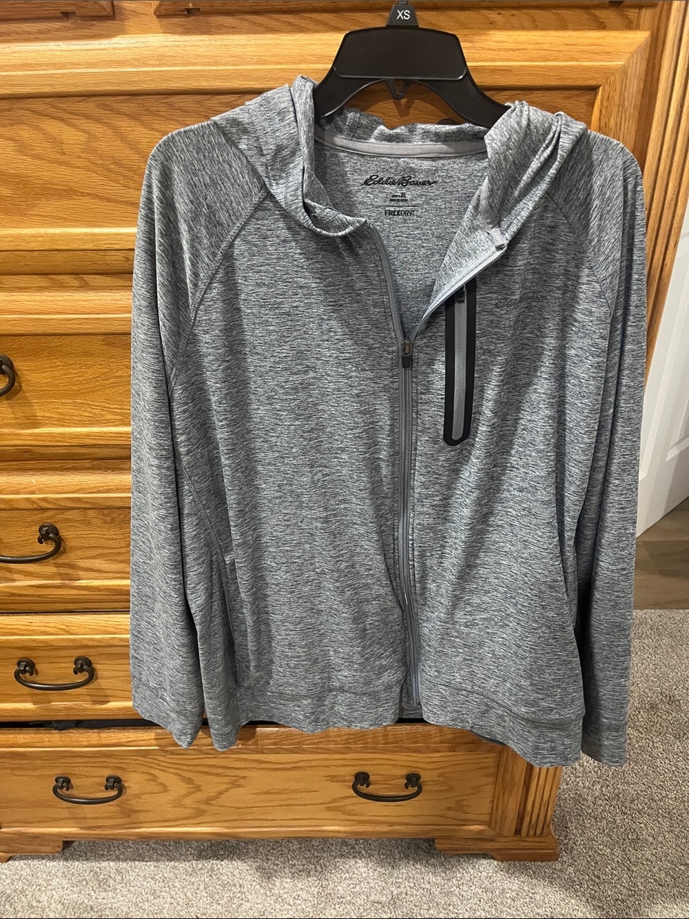 Eddie Bauer Gray Lightweight Zip Hoodie